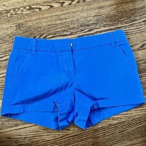 J Crew women’s chino shorts, 3” inseam, blue, size 6